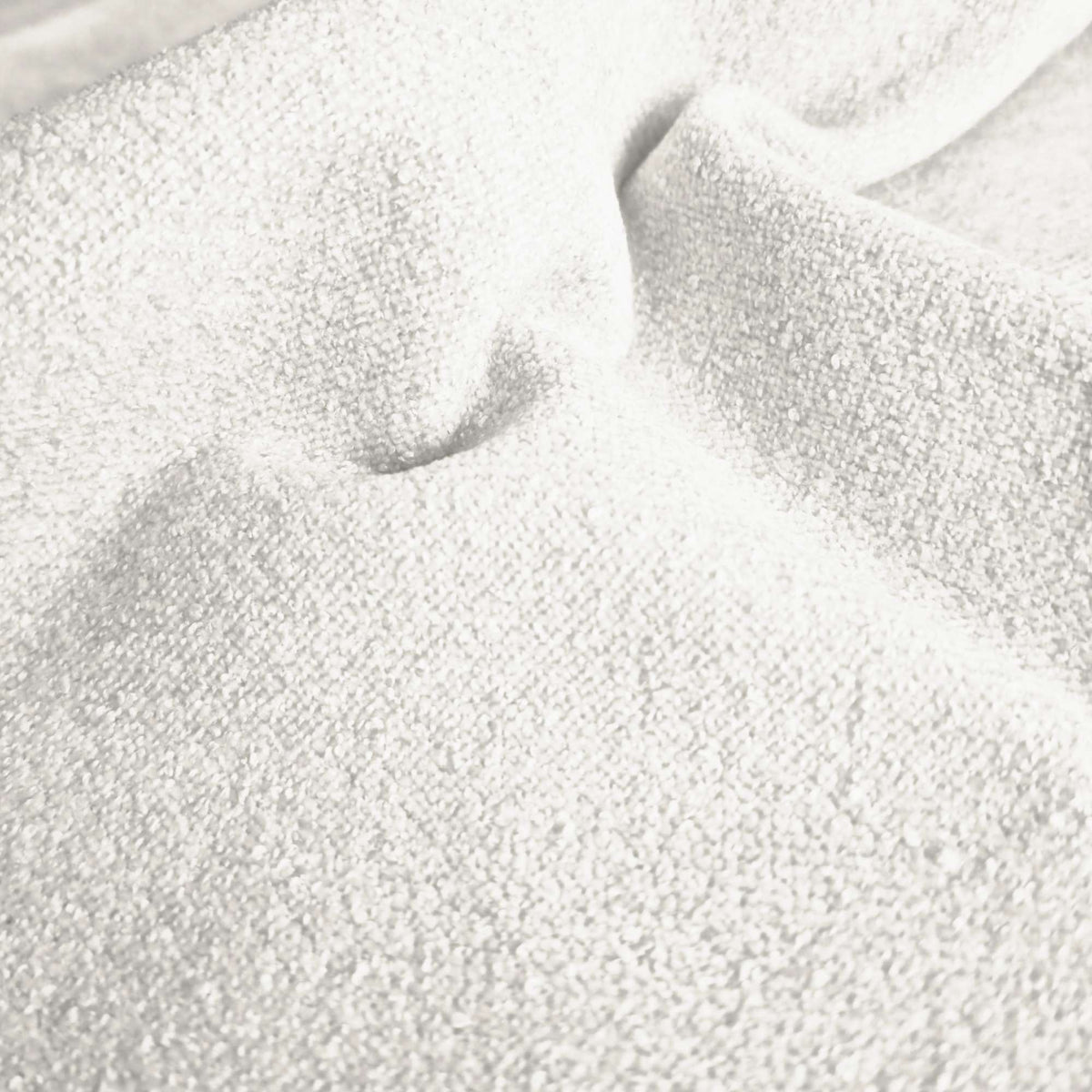 Tessuto Amy White 02 drappeggiato – micro bouclé vellutato, colore bianco