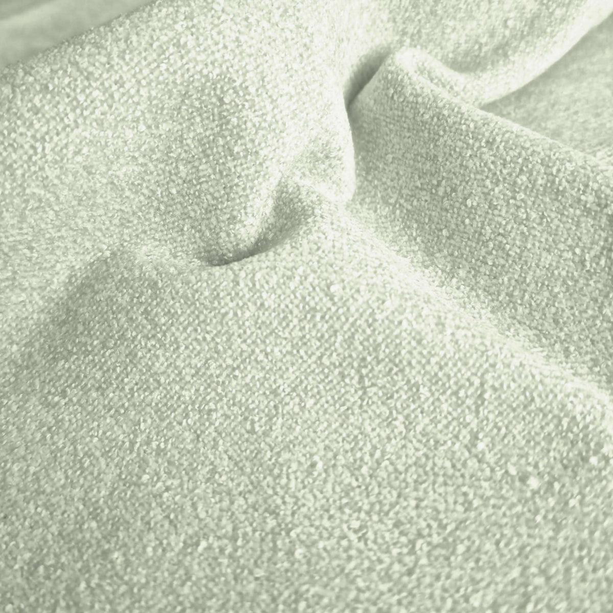 Tessuto Amy Cloud am122 drappeggiato – micro bouclé vellutato, colore verde salvia chiaro