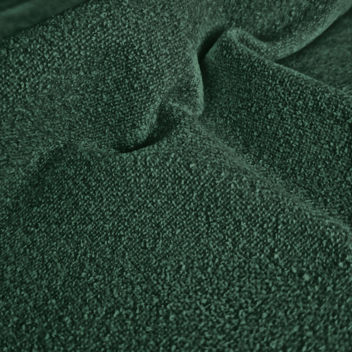 Tessuto Amy Forest am753 drappeggiato – micro bouclé vellutato, colore verde bosco