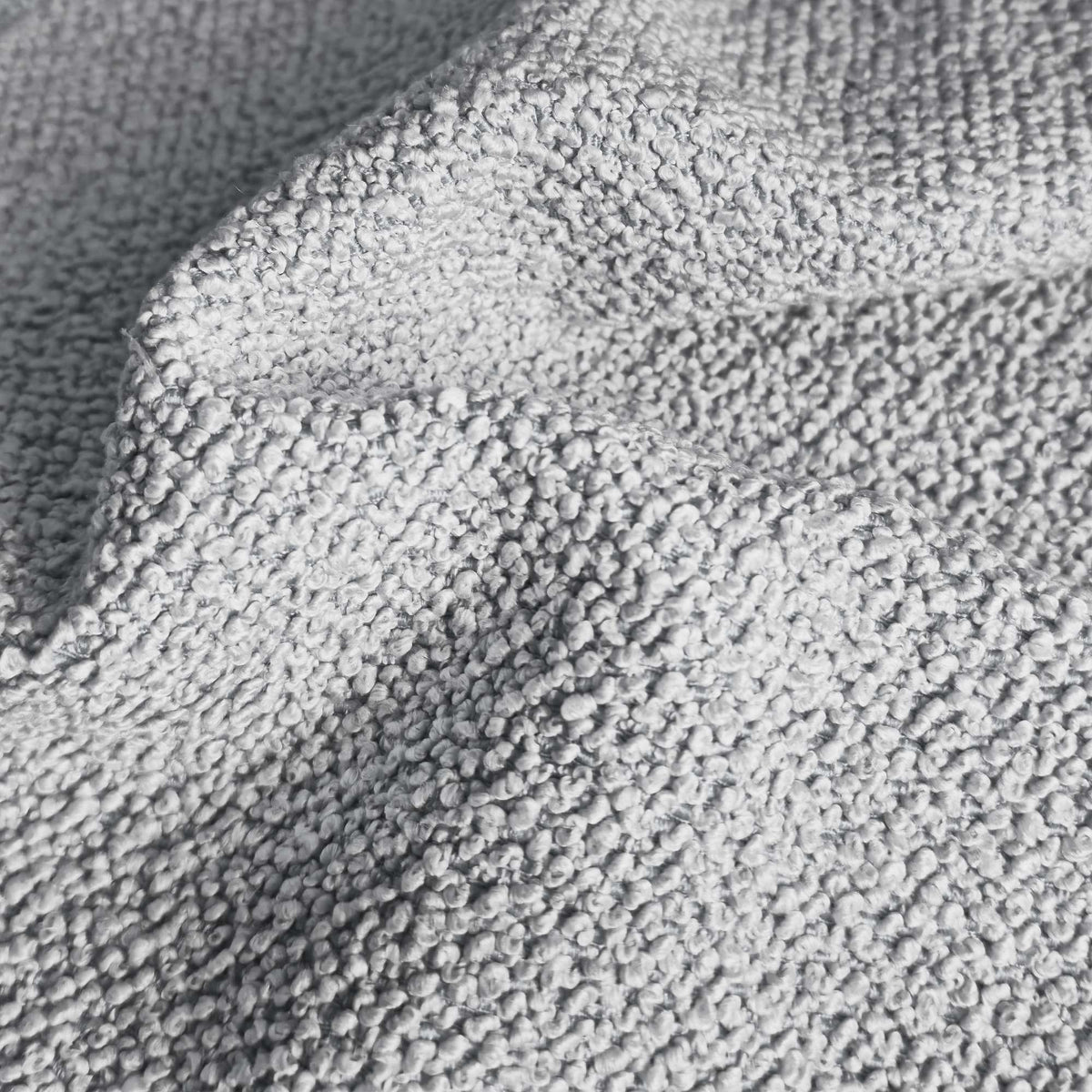 Tessuto Bardot Silver ba121 drappeggiato – tessuto bouclé, colore grigio