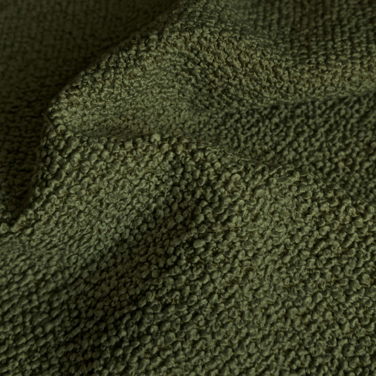 Tessuto Bardot Gras ba27 drappeggiato – tessuto bouclé, colore verde