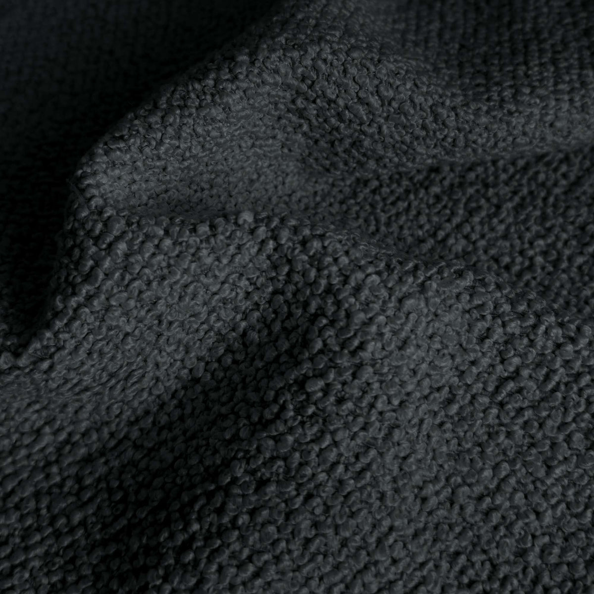Tessuto Bardot Graphite ba760 drappeggiato – tessuto bouclé, colore grigio