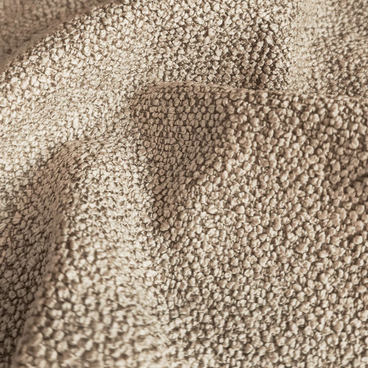 Tessuto Cloe Light Brown CL15 drappeggiato – bouclé dai riccioli fitti