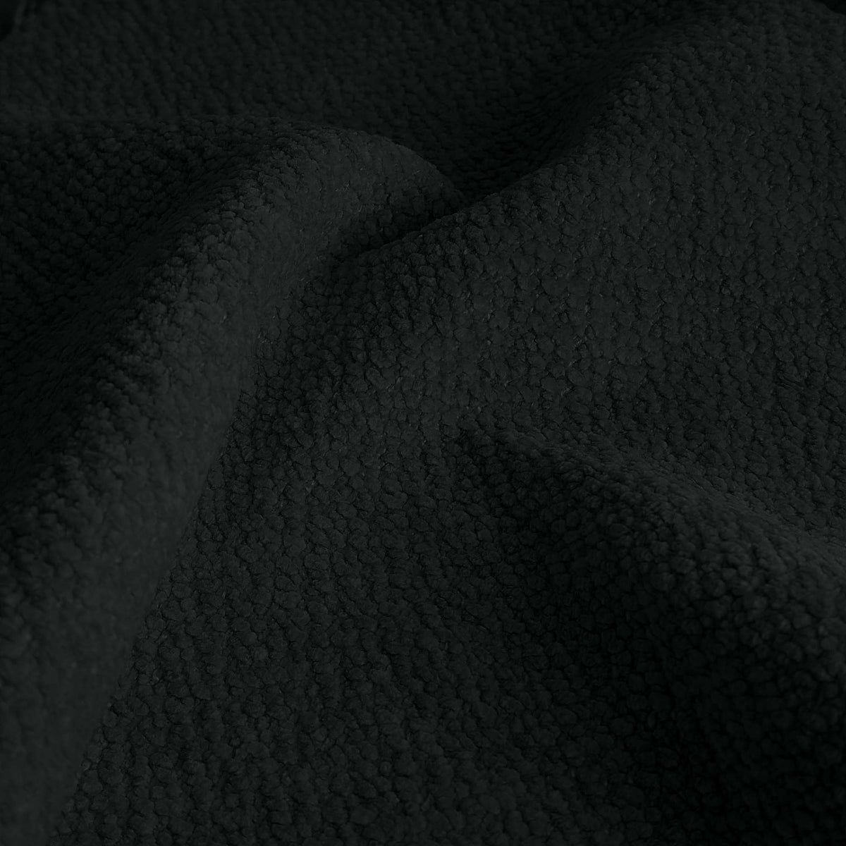Tessuto Jolie Black JO17 drappeggiato – ciniglia strutturata effetto slavato
