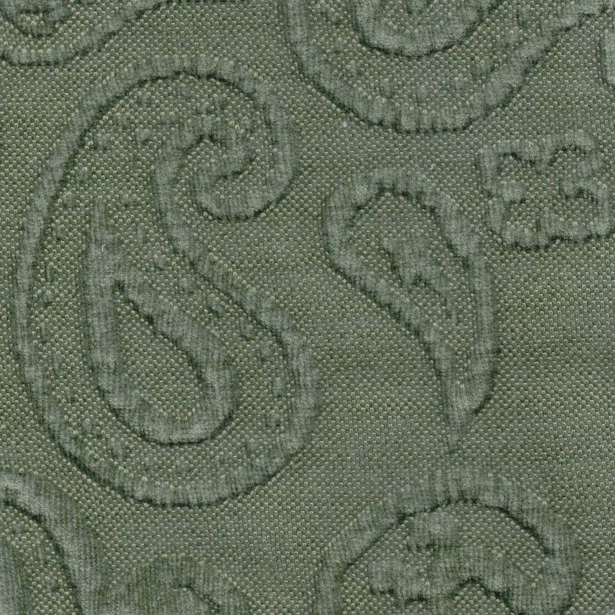 Tessuto Paisley Green PA04 – motivo paisley in rilievo su tessuto bielastico