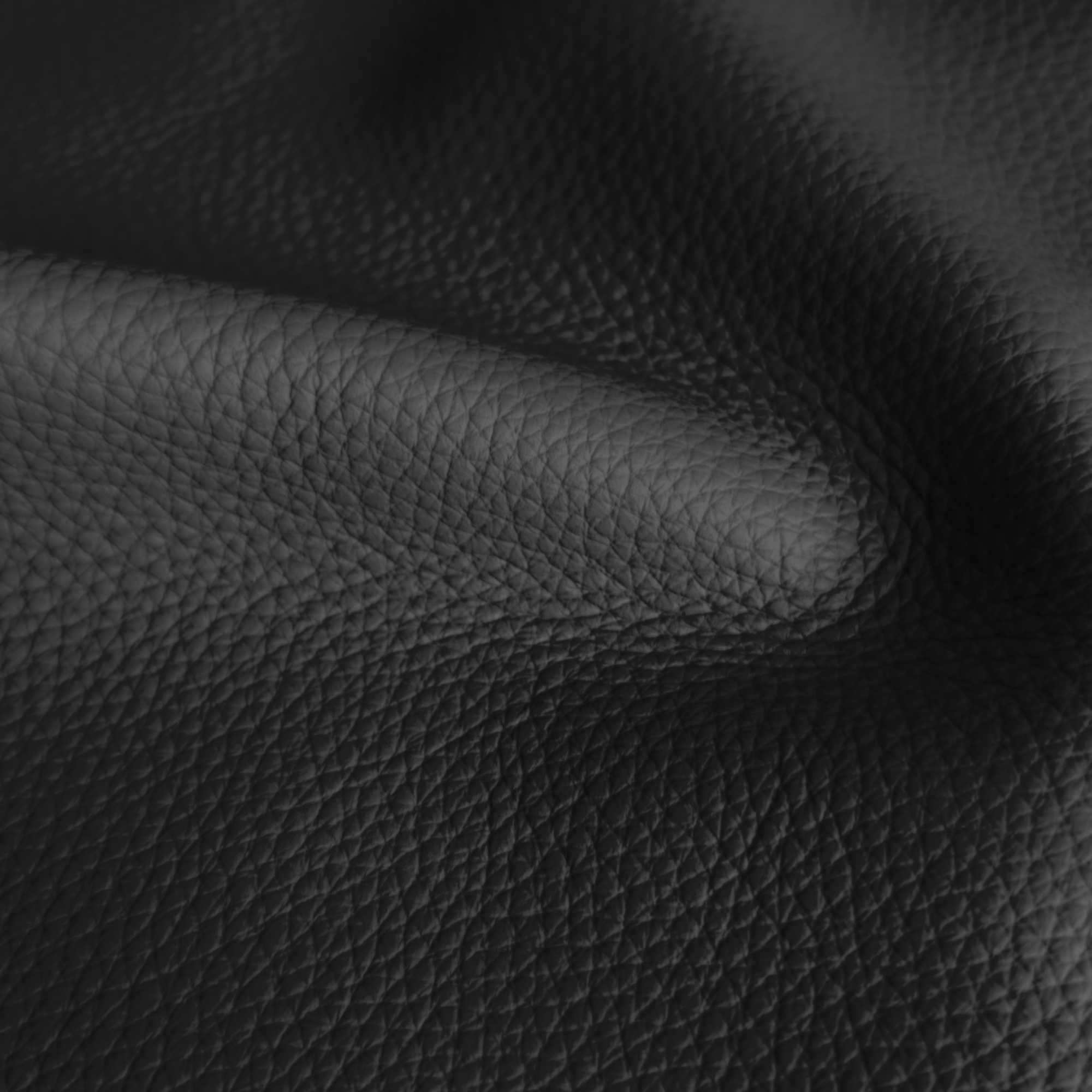 Pelle Natural Nero 4008 – vera pelle fiore morbida in drappeggio