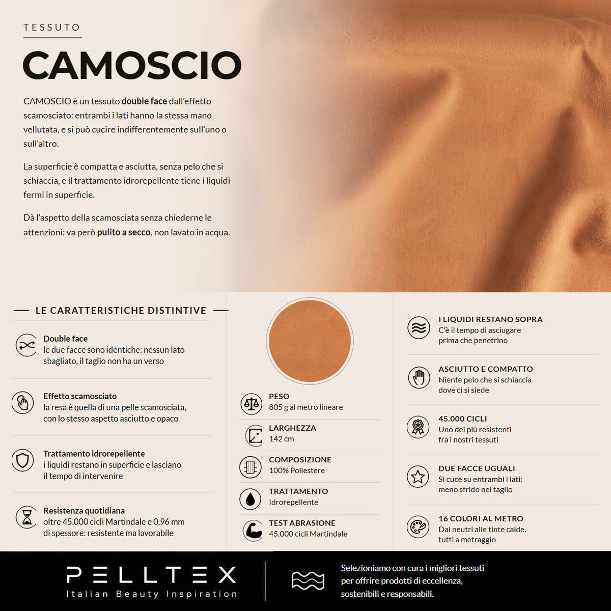 Tessuto Camoscio: double face dall’effetto scamosciato