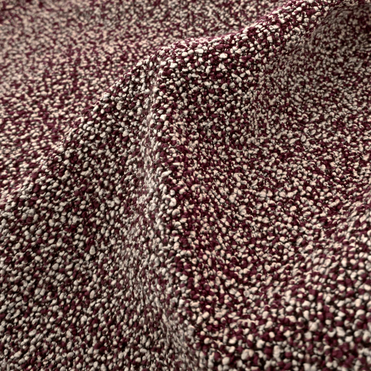 Tessuto Brigitte Marsala BR31 drappeggiato – bouclé con filati bicolore
