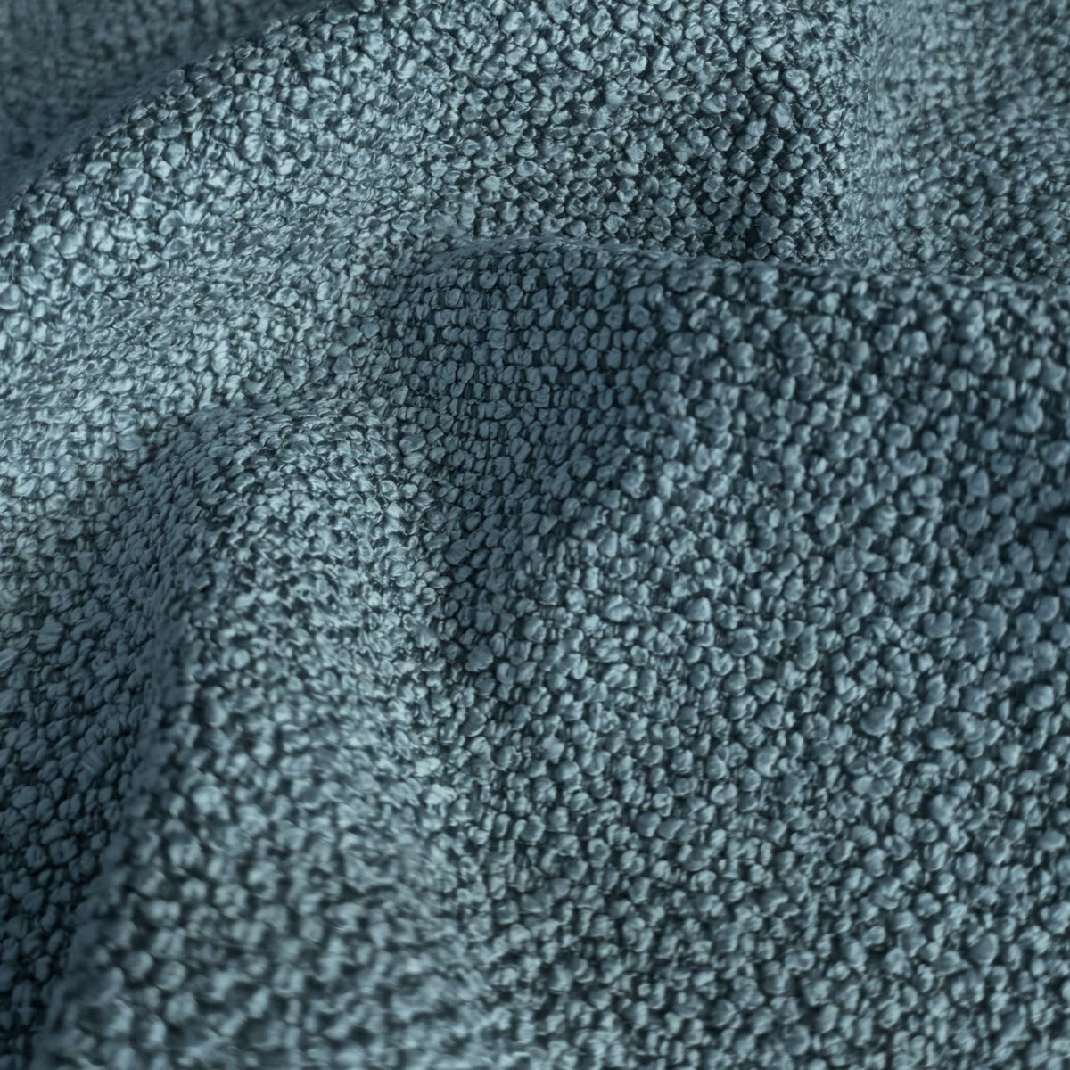 Tessuto Cloe Dark Blue CL49 drappeggiato – bouclé dai riccioli fitti