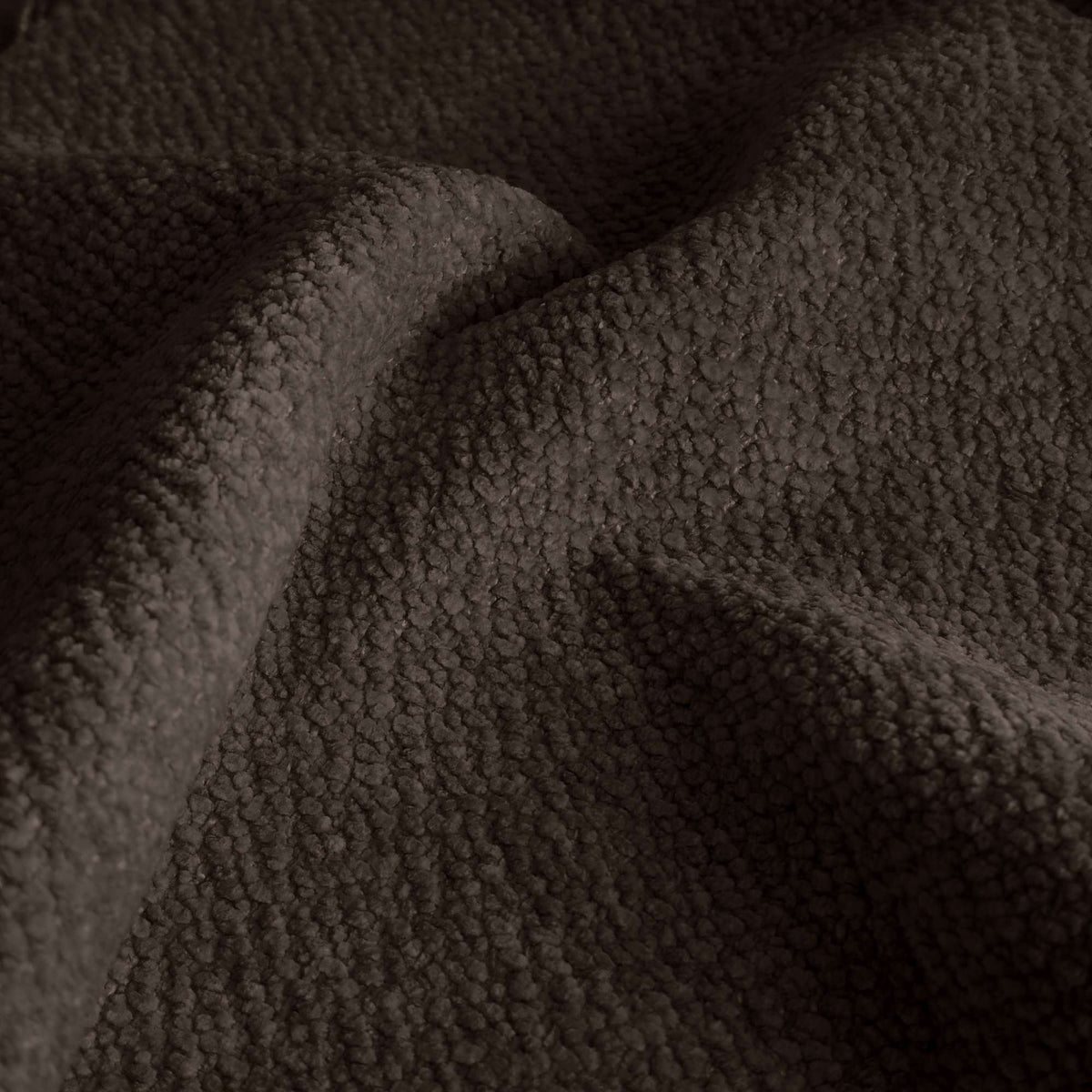 Tessuto Jolie Dark Brown JO16 drappeggiato – ciniglia strutturata effetto slavato