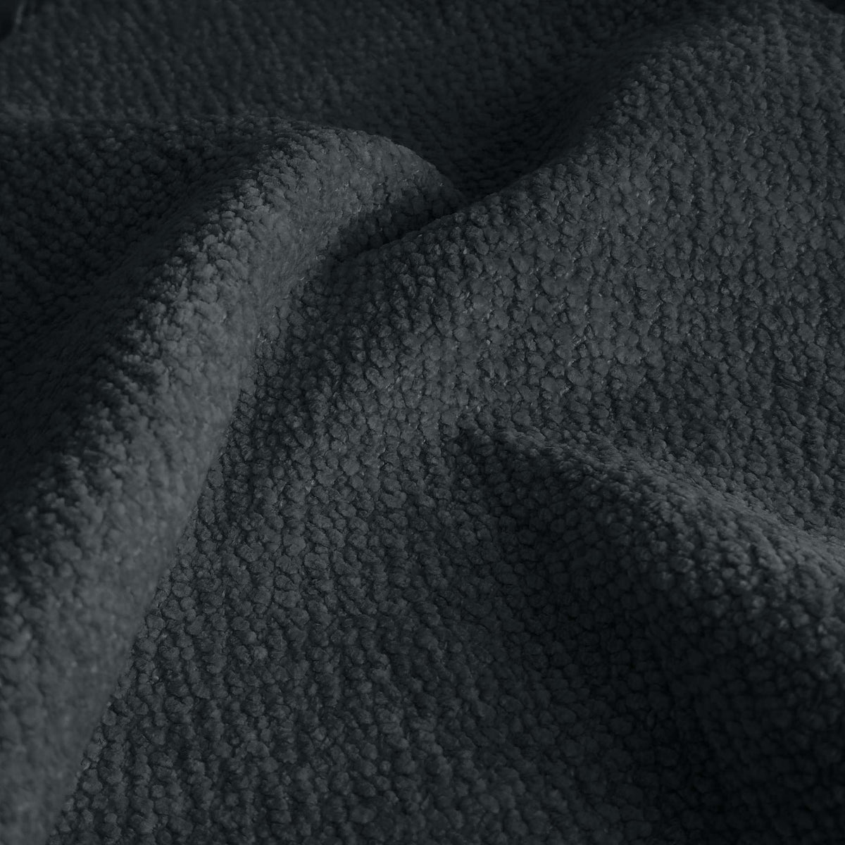 Tessuto Jolie Dark Grey JO484 drappeggiato – ciniglia strutturata effetto slavato